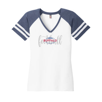 Ladies Buffalo Football Jersey V-Neck