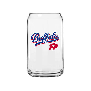 Buffalo Script Glass Soda Can