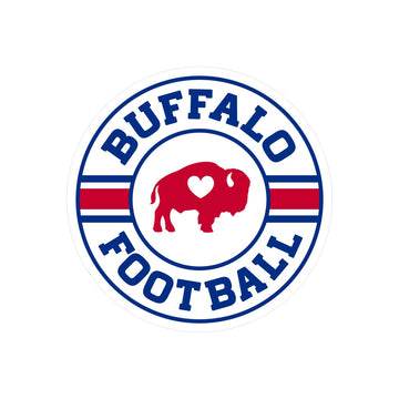 Buffalo Football Circle Sticker