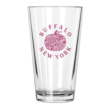 Pumpkin Floral Pint Glass