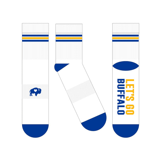 Let's Go Hockey 1/4 Crew Sock