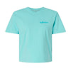 Ladies Embroidered Crop T Shirt