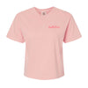 Ladies Embroidered Crop T Shirt