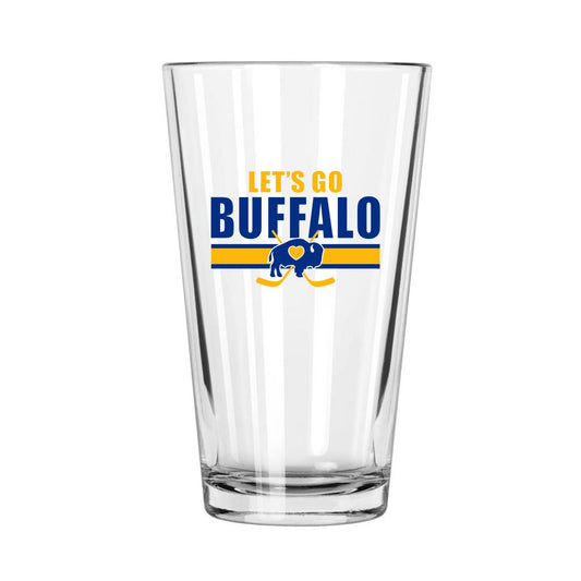 Let's Go Hockey Pint Glass