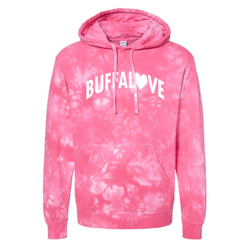 Buffalove Pink Tie Dye Hoodie