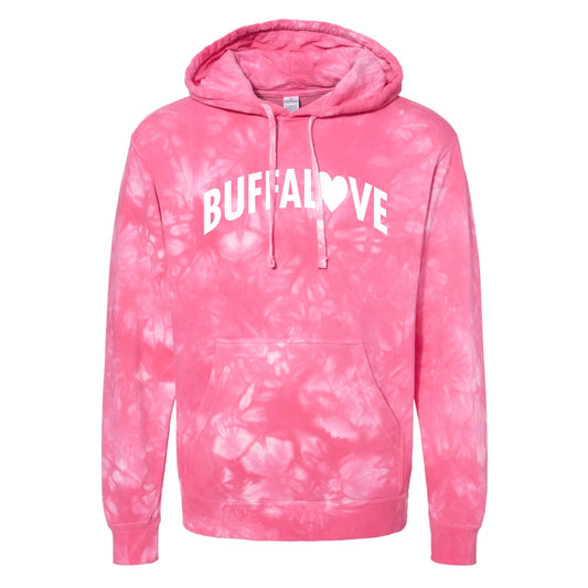 Buffalove Pink Tie Dye Hoodie