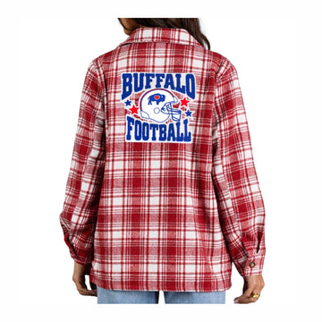 Red Plaid Buffalo Football Flannel