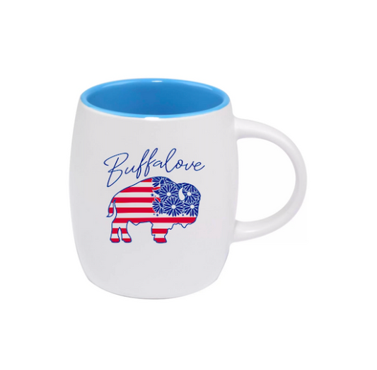 Floral Buffalo Barrel Mug