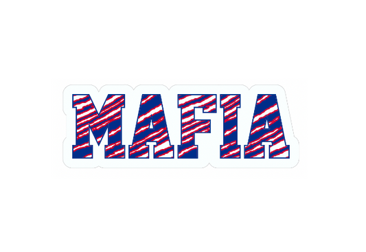 Mafia Word Stripes Sticker/Magnet
