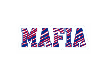 Mafia Word Stripes Sticker/Magnet