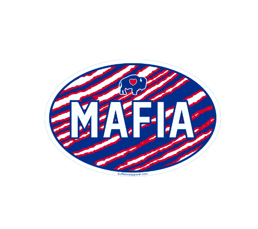 Oval Mafia Stripes Sticker/Magnet