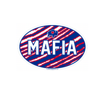 Oval Mafia Stripes Sticker/Magnet
