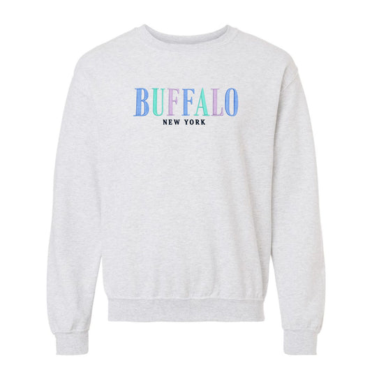 Pastel Buffalo Embroidered Sweatshirt