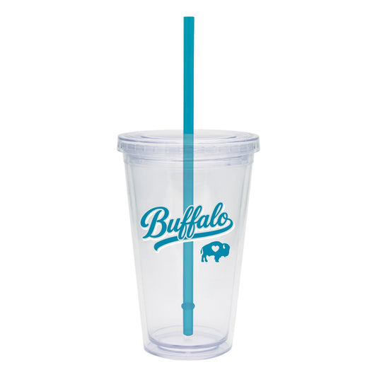 Buffalo Script Plastic Tumbler