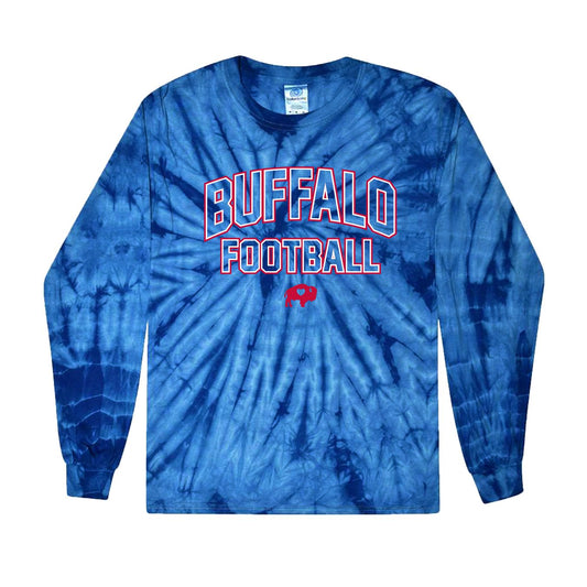 Collegiate Buffalo Football Tie Dye Long Sleeve