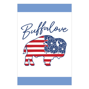 Floral Buffalo Garden Flag
