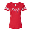 Ladies Cursive Buffalo V Neck