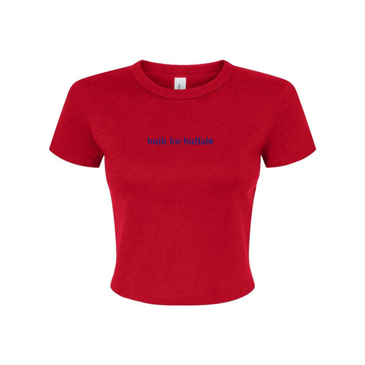 Ladies Built For Buffalo Mid-Crop T Shirt