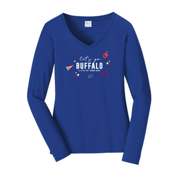Ladies Let's Go Icon V Neck Long Sleeve