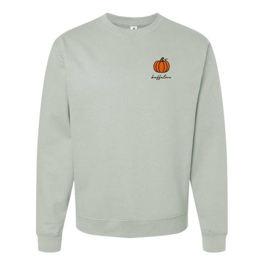 Left Chest Embriodered Pumpkin Sweatshirt