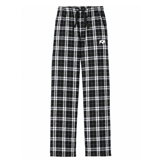 Mens Black and White Plaid Pajama Pants