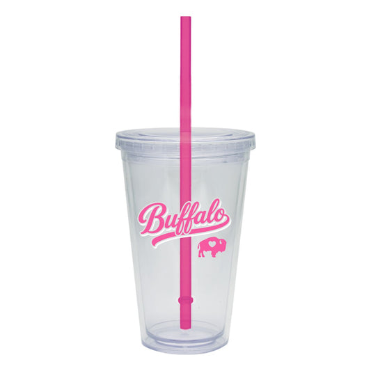 Buffalo Script Plastic Tumbler