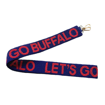 Let's Go Buffalo Beaded Purse Strap