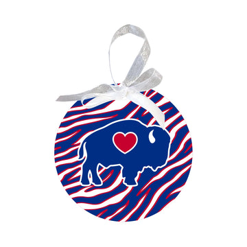 Striped Ceramic Ornament