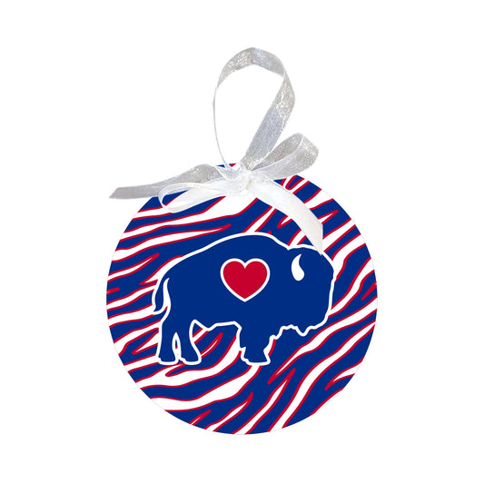 Striped Ceramic Ornament